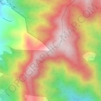 Topografisk karta Cerro Azul, höjd, relief