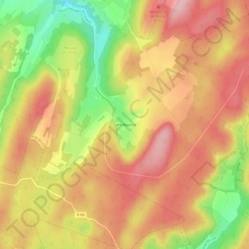 Topografisk karta Saint-Maurice, höjd, relief