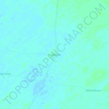 Topografisk karta Ngadada, höjd, relief