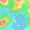 Topografisk karta Glengarriff, höjd, relief