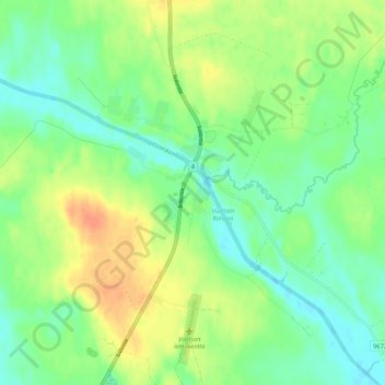 Topografisk karta Vuotso, höjd, relief