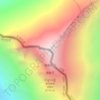 Topografisk karta 珠穆朗玛峰 ཇོ་མོ་གླང་མ། सगरमाथा, höjd, relief