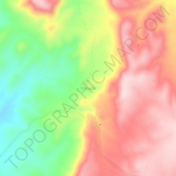 Topografisk karta Imoula, höjd, relief