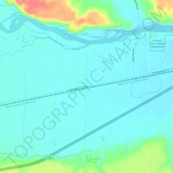 Topografisk karta Nibbe, höjd, relief