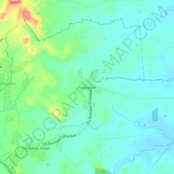 Topografisk karta Guayaquil, höjd, relief