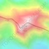 Topografisk karta Skyang Kangri 斯坎格里峰, höjd, relief