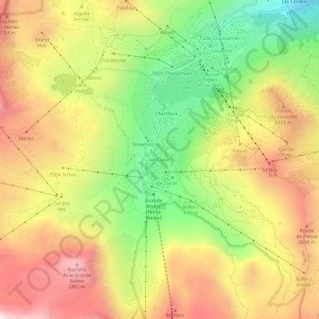 Topografisk karta Val-Claret, höjd, relief