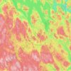 Topografisk karta Ydre kommun, höjd, relief