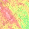 Topografisk karta Lycksele kommun, höjd, relief