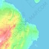 Topografisk karta Dar es-Salaam, höjd, relief