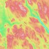 Topografisk karta Södra Finnskoga distrikt, höjd, relief