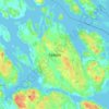 Topografisk karta Selaön, höjd, relief